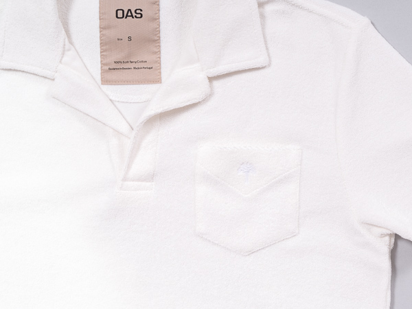 Polo Terry Shirt - White - OAS - Bilde 3