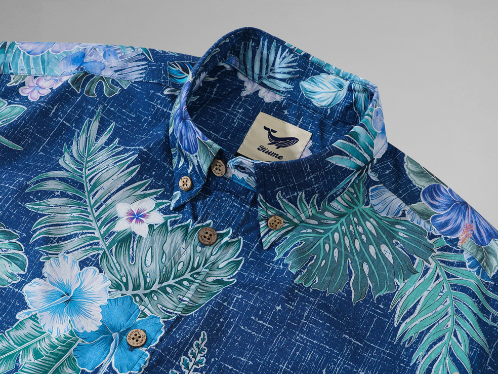 Tranquil Blue Blossoms - Hawaiiskjorte - Bilde 2