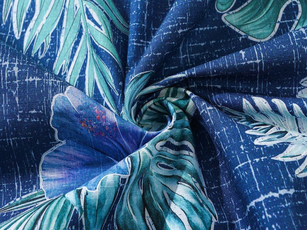 Tranquil Blue Blossoms - Hawaiiskjorte - Bilde 6