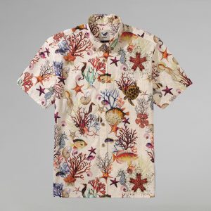 Red Ocean Melody - Hawaiiskjorte