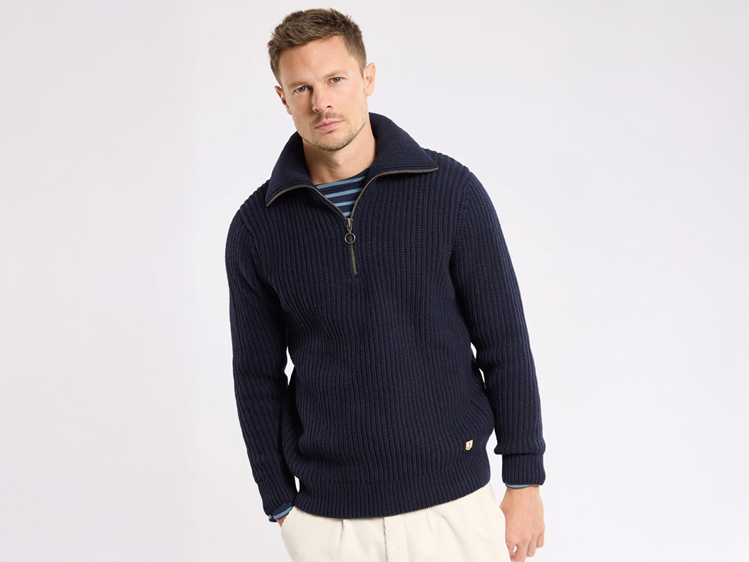 Heritage zip-neck genser - ull