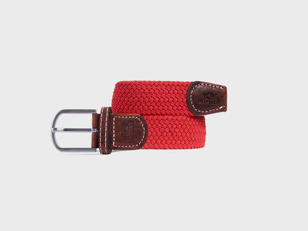 Flettet belte - Carmin Red (rødt)