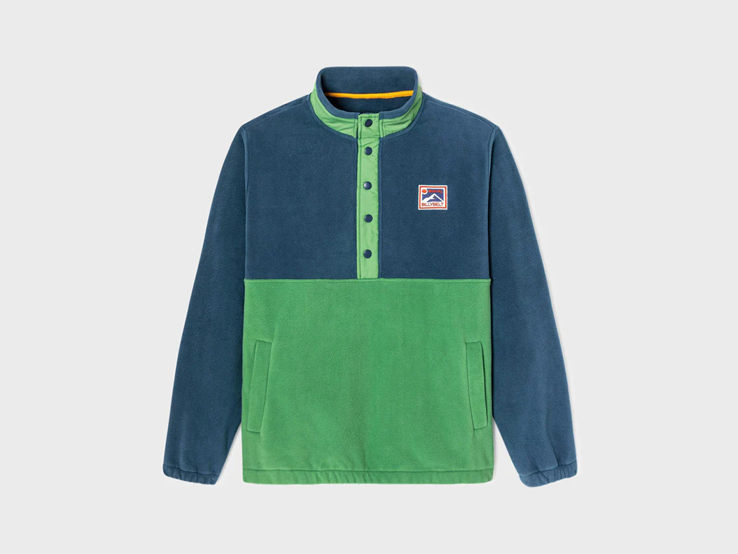 Fleecegenser - Navy and green