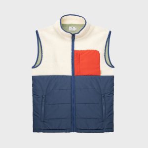 Sherpa vest - elfenbenshvit og marine
