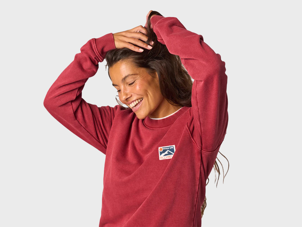 Unisex bomullsgenser – burgunder - Bilde 2