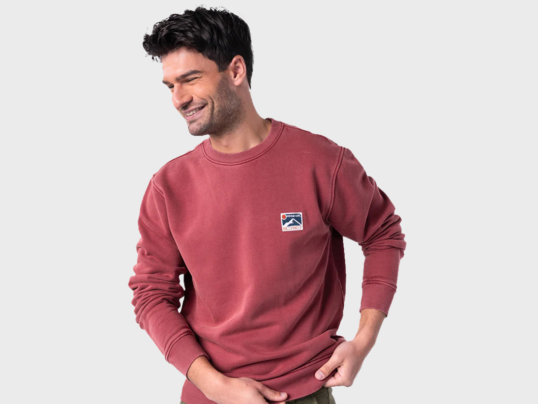 Unisex bomullsgenser – burgunder - Bilde 3