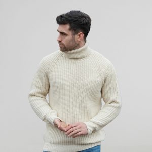 Submariner rib roll neck - Natural